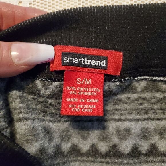 Smart Trend winter printed fleece leggings sz med - Picture 2 of 3